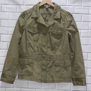 ST. JOHN’S BAY WOMENS UTILITY JACKET ARMY GREEN